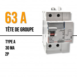 LEGRAND 411639 - Interrupteur différentiel, 2P 63A, 30mA, typeA