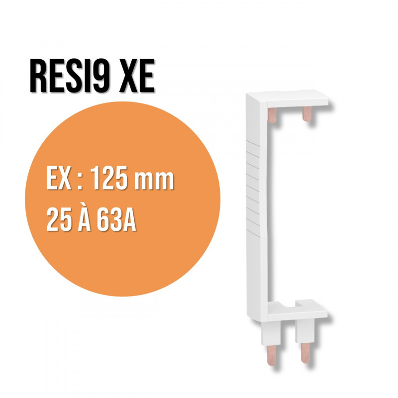 Resi9 XE - peigne vertical pour interrupteur différentiel XE - 63A