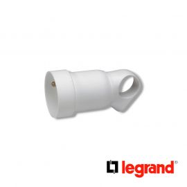 Prolongateur plastique 2P+T 16A à anneau - blanc - Legrand - 050421