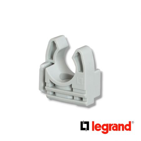 Lyre grise pour tube IRL Ø20mm avec fixation des tubes par simple clipsage - Legrand - 031361