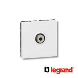 Prise télévision typeF Mosaic 2 modules - blanc - Legrand - 078780