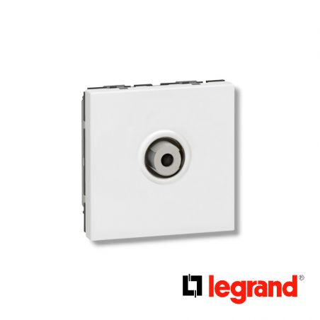 Prise télévision typeF Mosaic 2 modules - blanc - Legrand - 078780