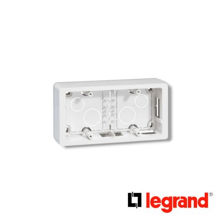 Cadre saillie Céliane 2 postes horizontal ou vertical blanc - Legrand - 080242