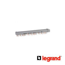 Peigne d'alimentation 4P HX³ traditionnel pour bornes vis - longueur 12 modules - Legrand - 404944