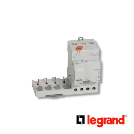 Bloc diff adaptable vis DX³ pour disj. 1 module/pôle - 4P 400V~ 40A typeAC 300mA - Legrand - 410511