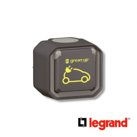 Prise pour recharge véhicule électrique Plexo complet saillie anthracite - Legrand - 069785L