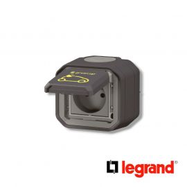 Prise pour recharge véhicule électrique Plexo complet saillie anthracite - Legrand - 069785L