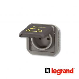 Prise pour recharge véhicule électrique Plexo composable anthracite - Legrand - 069885L