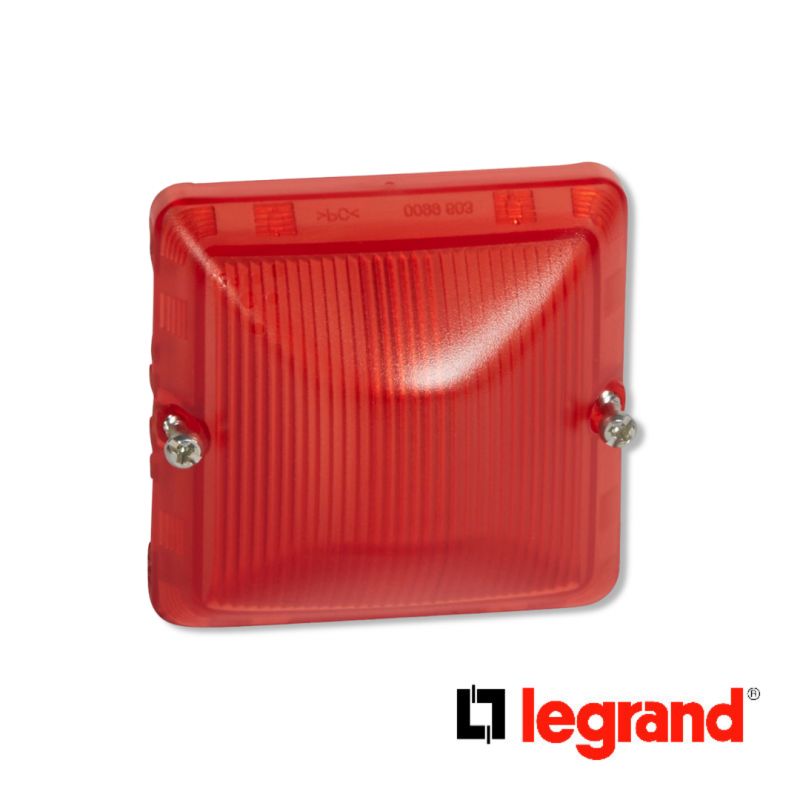 Diffuseur pour lampe rouge Plexo composable IP55 - gris et blanc - Legrand - 069591