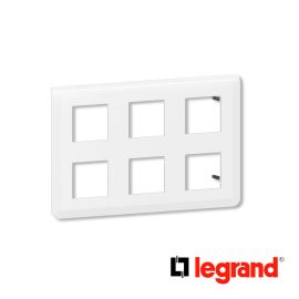 Plaque Mosaic 2x3x2 modules - blanc - Legrand - 078832