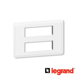 Plaque Mosaic 2x6 modules - blanc - Legrand - 078836