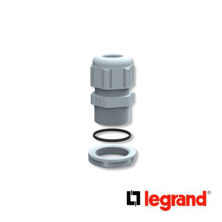 Presse-étoupe plastique IP68 PG29 RAL7001 - Legrand - 098026