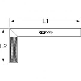 Equerre droite et d-onglet, L.250 mm - KS Tools - 300.0220