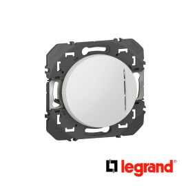 Poussoir simple avec voyant lumineux dooxie 6A 250V~ finition blanc - Legrand - 600016