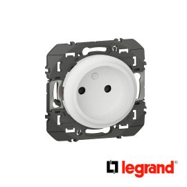 Prise de courant 2P à puits dooxie 16A finition blanc - Legrand - 600334
