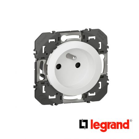 Prise de courant 2P+T à puits dooxie 16A finition blanc - Legrand - 600337