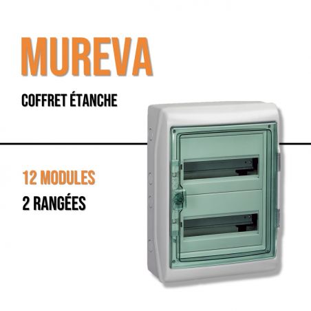 Mureva coffret pour appareillage modulaire 340x460mm 2 rangées x 12 Modules - Schneider - 13964M