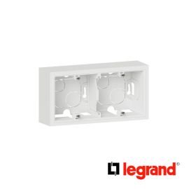 Cadre saillie 2 postes dooxie finition blanc - Legrand - 600042