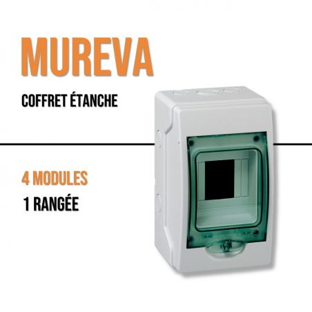 Mureva Mini coffret pour appareillage modulaire 123x200mm 4 Modules - Schneider - 13957M