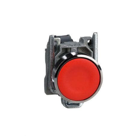 Harmony XB4 - bouton poussoir à impulsion - Ø22 - rouge - 1O - vis étrier - Schneider - XB4BA42