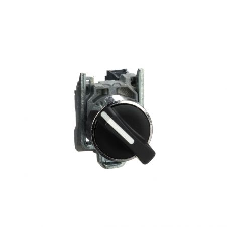 Harmony XB4 - bouton tournant manette - Ø22 - 2 pos fix - noir - 1F - vis étrier - Schneider - XB4BD21