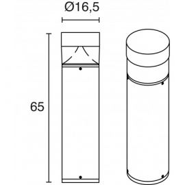 CINDOPO554A-L0108A-04 - BINDELLA BORNE LED 8W 800lm 3000K IP54