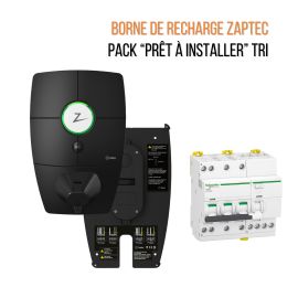 Prêt à installer - Borne de recharge pour VE Zaptec - Triphasé