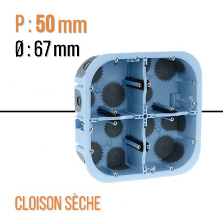 Boite d'encastrement 2x2 postes AIR'metic - Eur Ohm - 51017