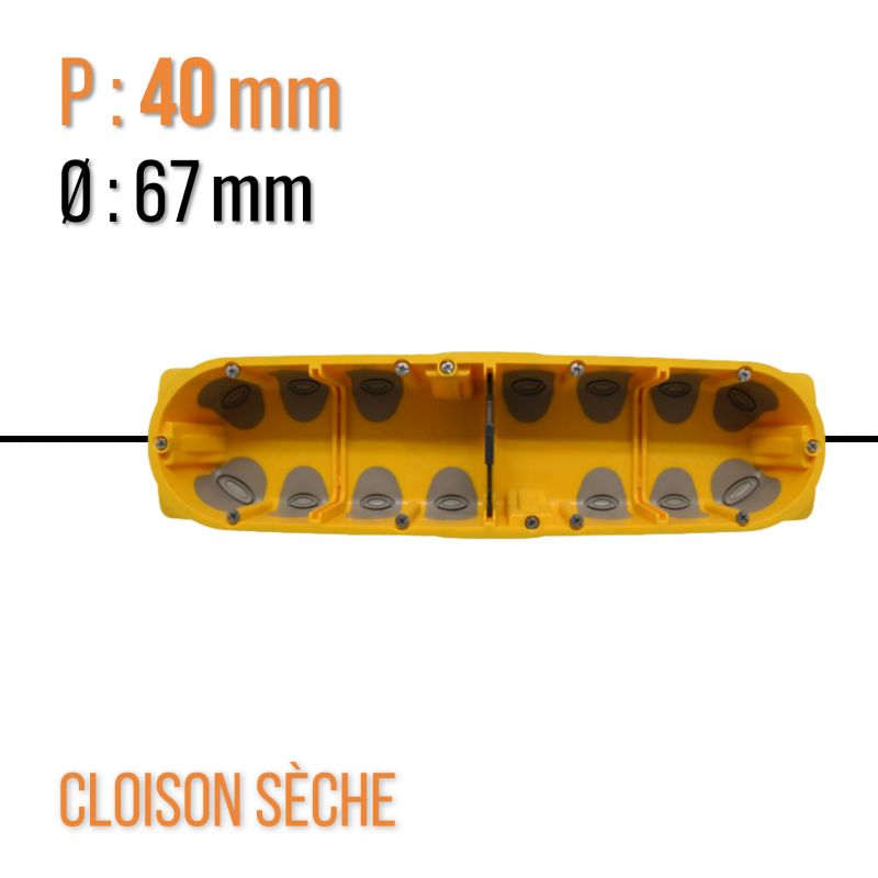 Boîte multipostes Ecobatibox 4 postes 8 à 10 modules - profondeur 40mm - Legrand - 080024