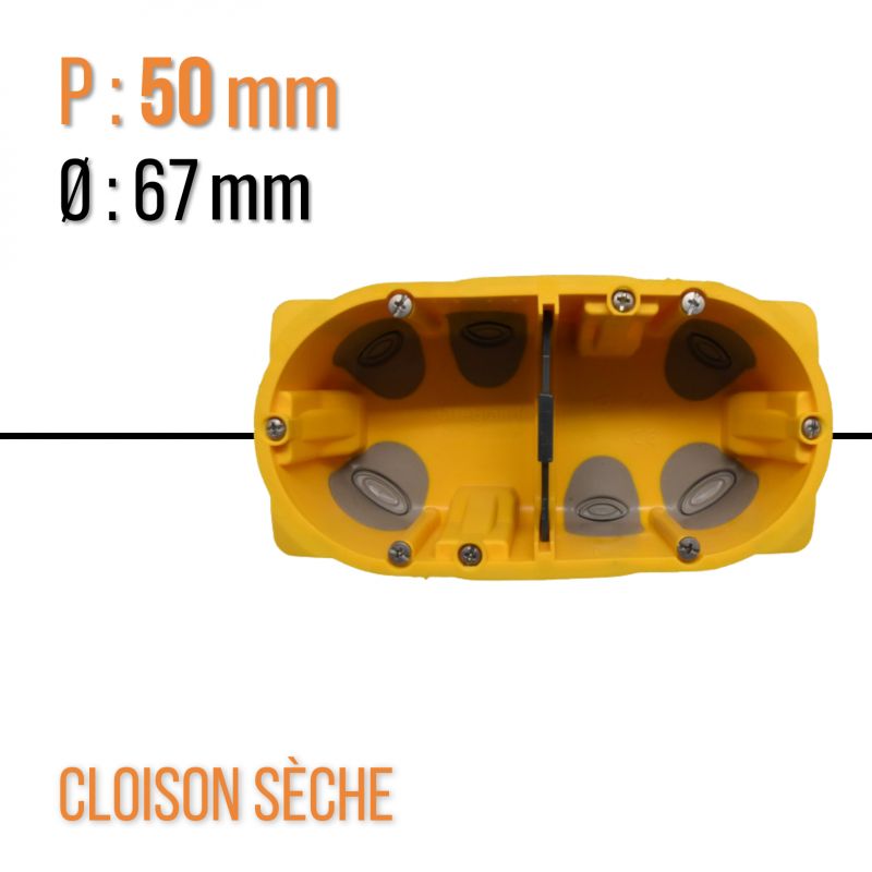 Boîte multipostes Ecobatibox 2 postes ou 4 à 5 modules - profondeur 50mm - Legrand - 080032