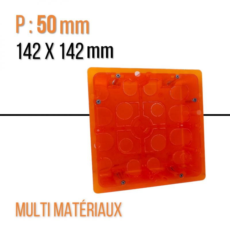 Boîtier Batibox multimédia 1x5 modules maximum 142x142mm - Legrand - 080193