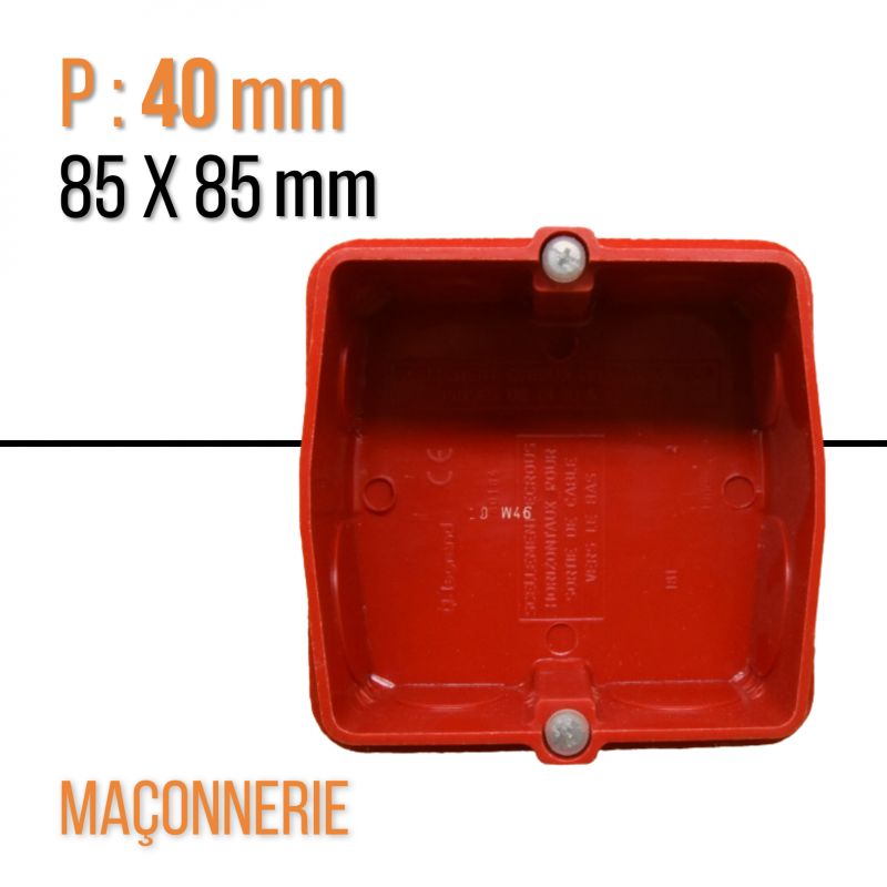 Boîte Batibox maçonnerie pour prise 20A et 32A 1 poste - profondeur 40mm - Legrand - 080184