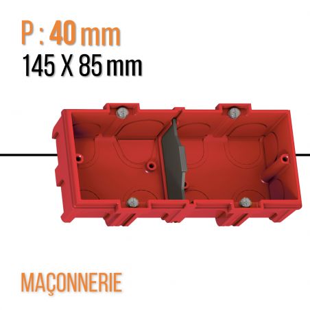 Boîte multiposte Batibox maçonnerie 2 postes ou 4 à 5 modules - profondeur 40mm - Legrand - 080142