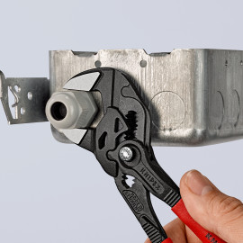 Mini-pince-clé knipex chromée 180 mm avec gaines bi-matière 86 05 180 KNIPEX  10K00917