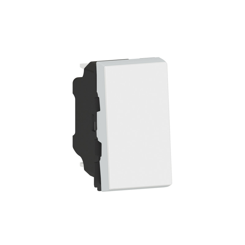 Interrupteur ou va-et-vient 10AX 250V~ Mosaic Easy-Led 1 module - blanc
